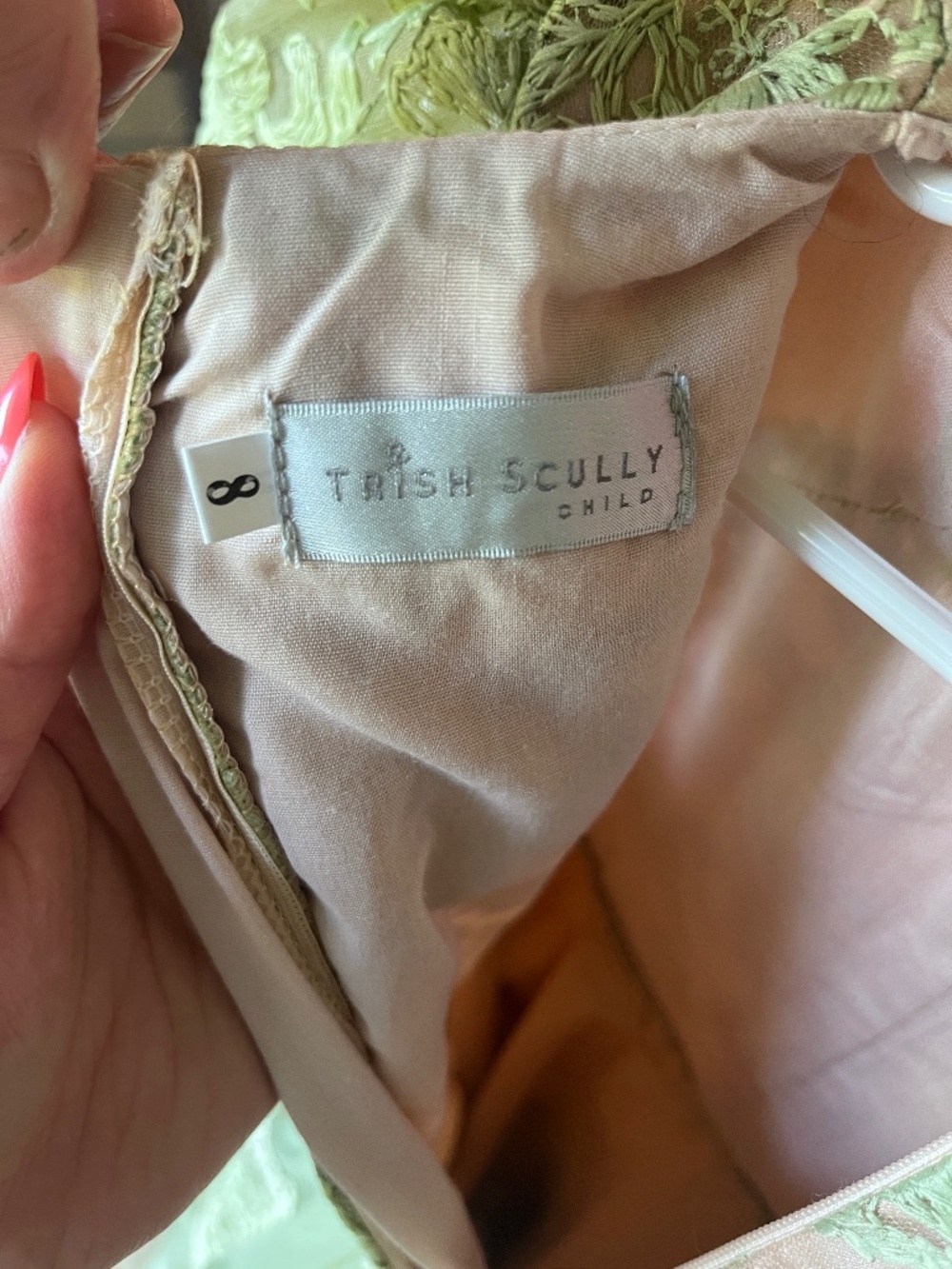 Size 8 sage green flower girl dress